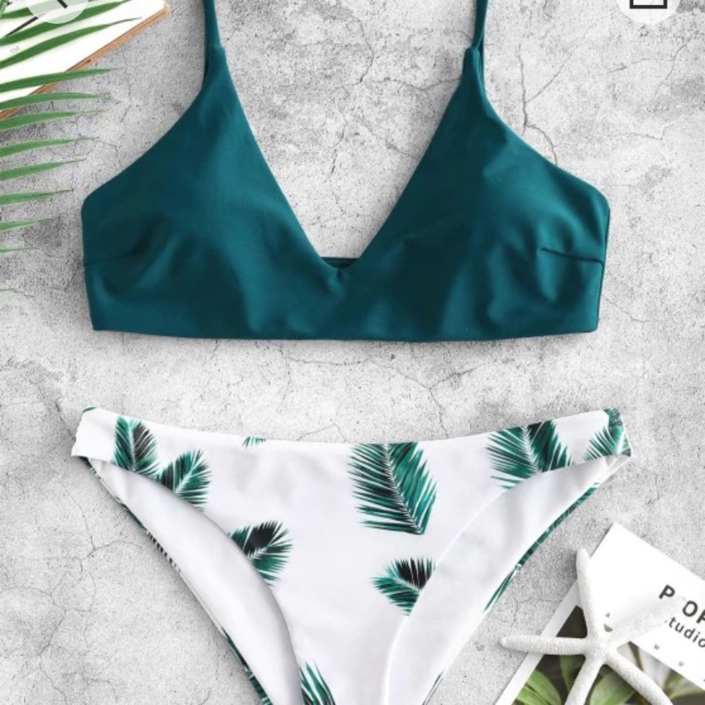 ZAFUL Palm tree bikini set